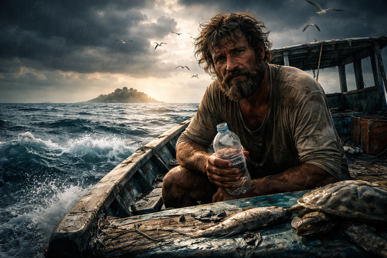 47 días perdido en el mar